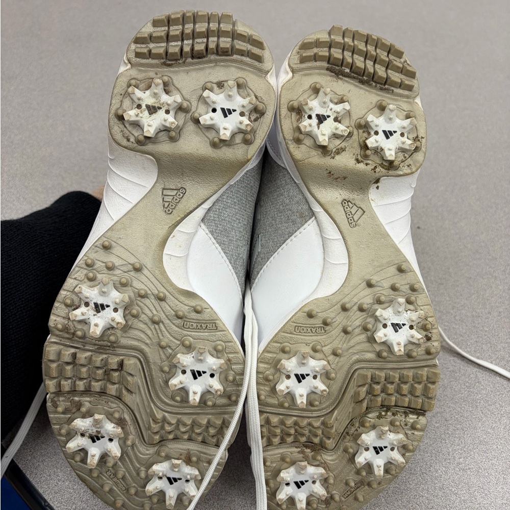 Adidas White and Gray golf shoes - Picture 7 of 10